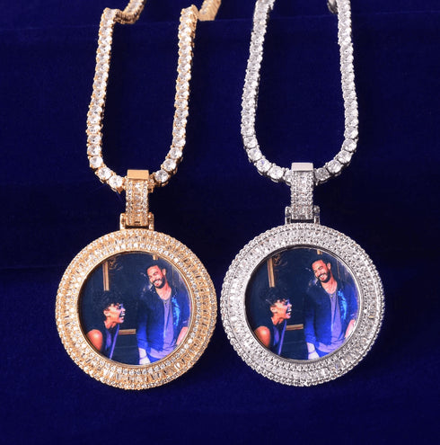 VVS Jewelry Solid Baguette Custom Photo Chain