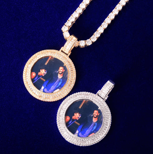 VVS Jewelry Solid Baguette Custom Photo Chain