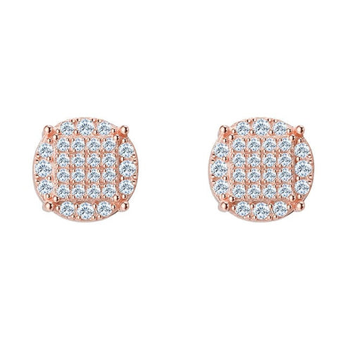 925 Silver Moissanite Iced Stud Earrings
