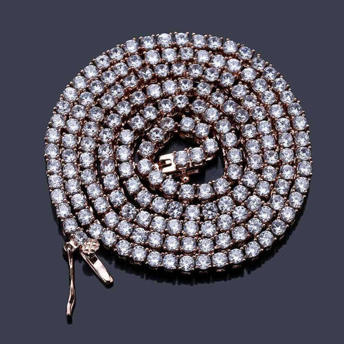 Diamond Prong Tennis Chain - Will Not Rust or Fade