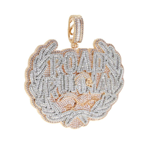 Road Runna Badge Micro Pave Iced Pendant
