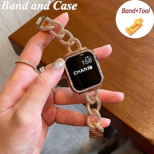 Frosty Chain 38mm 40mm Apple Watch Band and Case
