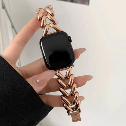 Stainless Steel Chunky Cuban Apple Watch Band