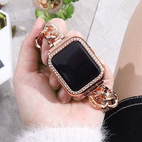 VVS Jewelry Cuban Apple Watch Band + FREE Case