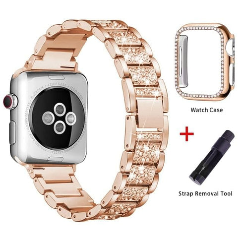 VVS Jewelry Iced Out Apple Watch Band + FREE Case