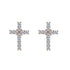 Cross 925 Silver Moissanite Iced Cross Earrings