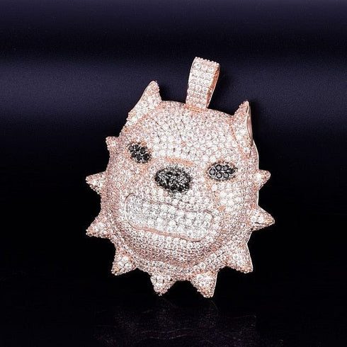 Bully Dog Head Pendant Chain