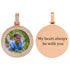 Custom Round Diamond Photo Pendant + FREE Name engraving