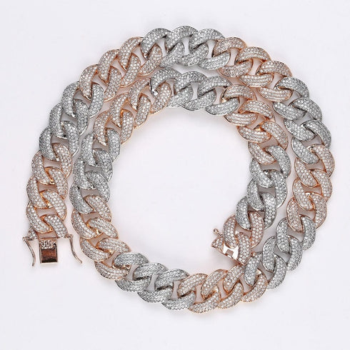 The Plug Tri-color 18mm Miami Cuban Link