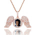 Fully Iced Angel Wings Custom Photo Chain
