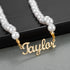 VVS Jewelry Pearl Custom Cursive Name Chain