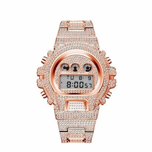 Iced Out G-Shock Style Digital Watch