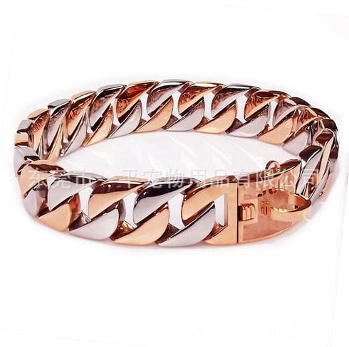 Two-Tone Cuban Link Dog Collar