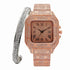 Fully Iced Roman Square Bezel Watch + FREE Iced Bangle