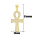 Round Ankh Cross S925 Silver Moissanite Iced Pendant Necklace