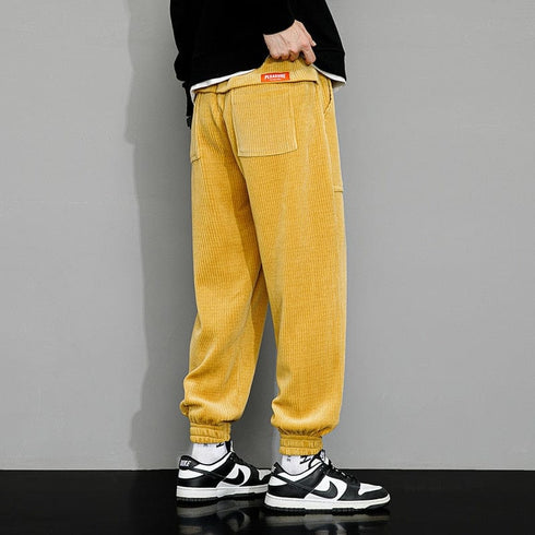 Rugged Corduroy Garterized Men's Pants