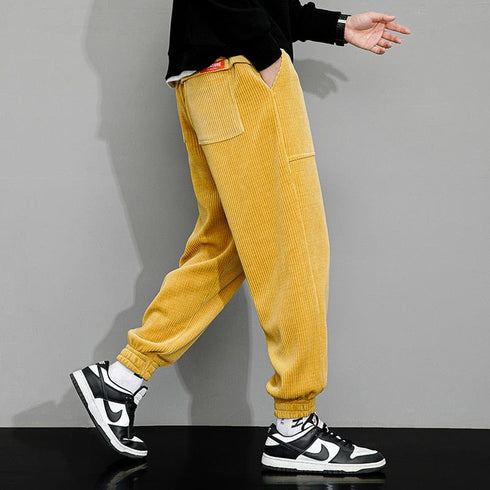 Rugged Corduroy Garterized Men's Pants