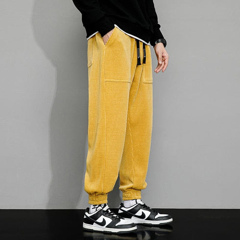Rugged Corduroy Garterized Men's Pants