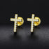 S925 Silver Moissanite Dainty Cross Stud Earrings