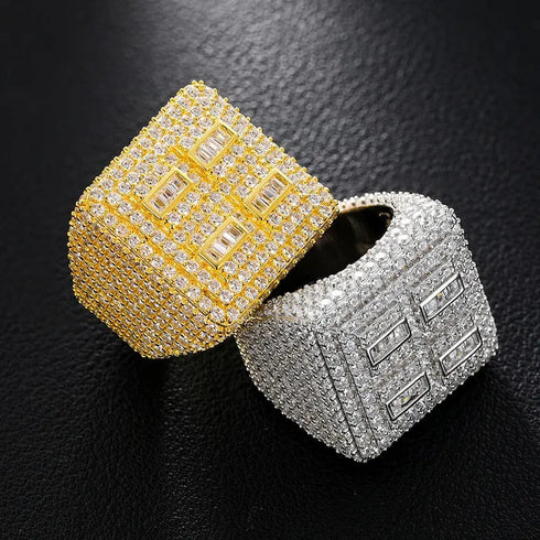 S925 Silver VVS Moissanite Champion Iced Ring