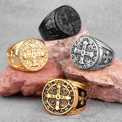 Saint Benedict Cspb Cross Ring