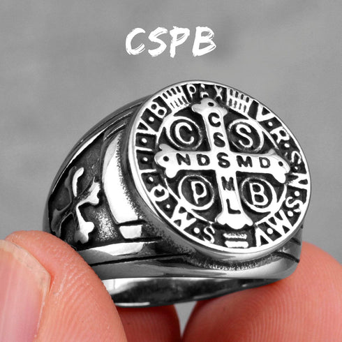 Saint Benedict Cspb Cross Ring