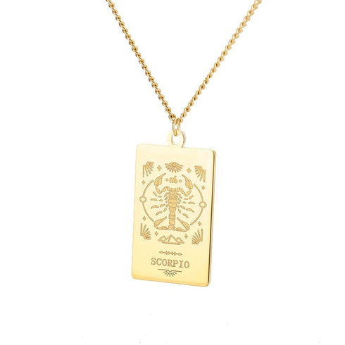 Zodiac Sign Pendant Chain