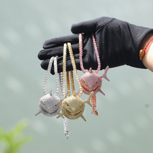 Shark 6IX9INE Bling Pendant Necklace
