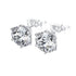 925 Sterling Silver 0.1-1 VVS Carat Heart Moissanite Stud Earrings