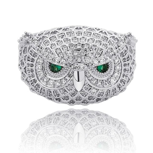 Iced Out Boss Owl Ring