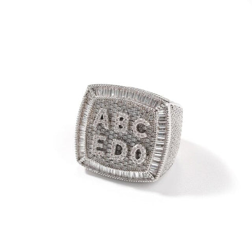 Custom Fully Iced Name Boss Ring
