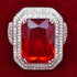 VVS Jewelry Red Synthetic Ruby Royal Ring