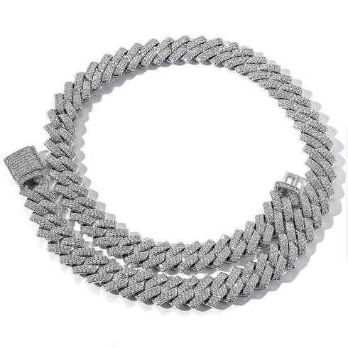 VVS Jewelry 14mm/20mm Micro Paved Prong Cuban Chain