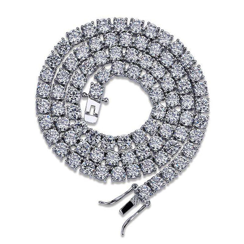 Diamond Prong Tennis Chain - Will Not Rust or Fade