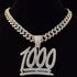 VVS Jewelry 1000 Iced Out Cuban Pendant Chain