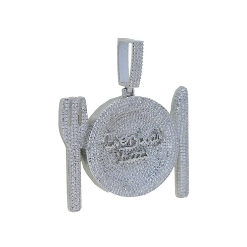 Everybody Eats Fully Iced Pendant Chain