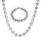 Gold/Silver Coffee Bean link chain + FREE Bracelet Bundle