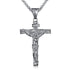 Stainless Steel Crucifix Pendant Chain - BOGO