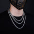 VVS Jewelry Gold/Silver Stainless Steel Rope Chain + FREE Rope Bracelet