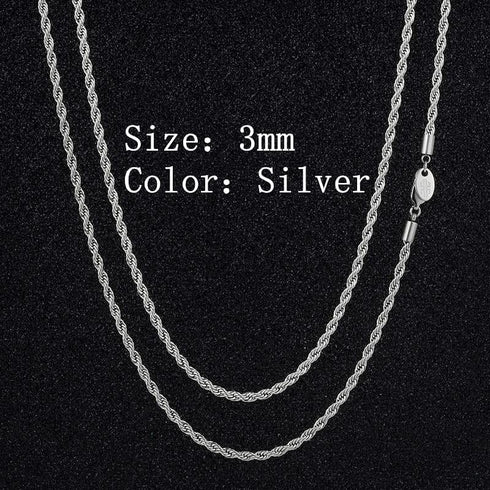 VVS Jewelry BOGO Micro Rope Chain - Buy One Get One Free