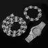 Gold/Silver Pig nose chain + Bracelet + FREE watch Set
