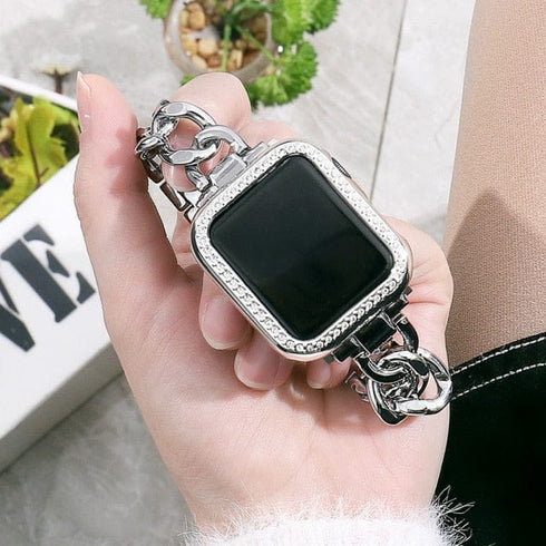 VVS Jewelry Cuban Apple Watch Band + FREE Case