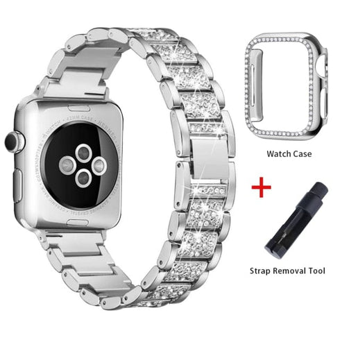 VVS Jewelry Iced Out Apple Watch Band + FREE Case