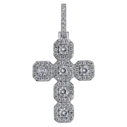 Gold/Silver Baguette Cross Pendant