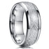 8MM Gold/Silver Tungsten Carbide with Vintage Meteorites Pattern Inlay Wedding Band Ring