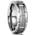 Black/Silver/Black 8MM Tungsten Carbide Band Ring