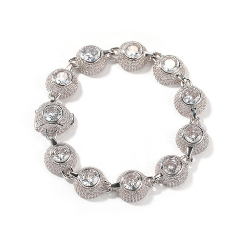 12mm Bowl Shaped Iced out Chain or Bracelet