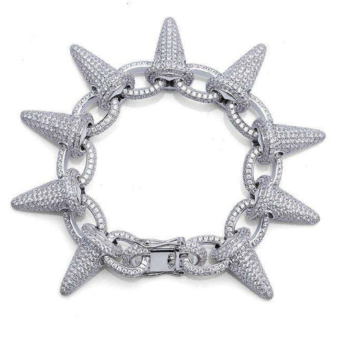 Gold/Silver Rivet Spike Bracelet