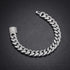 12mm 925 Sterling Silver VVS Moissanite Cuban Bracelet