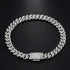 6.6mm VVS D Color Moissanite Iced out Cuban Link Bracelet